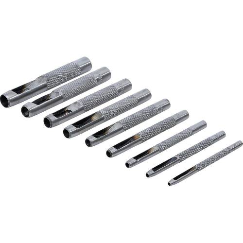Jeu de Poinçons Creux 2,5-10 mm - 9 pcs - Acier Résistant pour Marquage Précis, Pro - D-Work