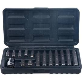 Jeu d Embouts 10 mm (3/8 ) - Six Pans Intérieurs, 15 Pièces - Précision et Polyvalence - BGS