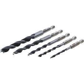 Jeu de 5 Mèches Bois 4-10 mm - Six Pans - Perçage Précis et Durable - BGS