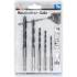 Jeu de 5 Mèches Bois 4-10 mm - Six Pans - Perçage Précis et Durable, Acier HSS, Pro - D-Work