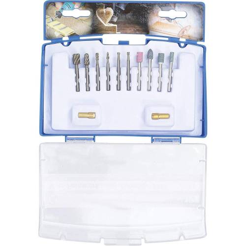 Jeu d Accessoires pour Mini-Outil de Précision 12 Pièces - - Polyvalence et Précision - BGS
