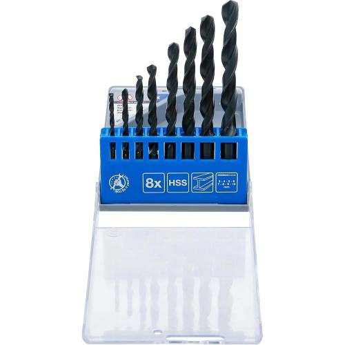 Jeu de Forets Hélicoïdaux HSS 3-10 mm - 8 Pièces - Acier Rapide, Précision et Durabilité - BGS