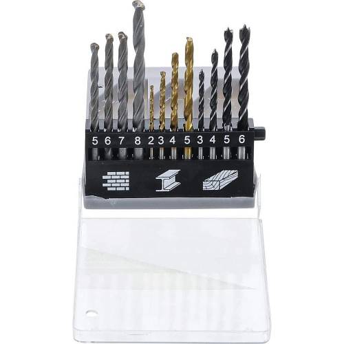 Ensemble de 12 Mèches Combinées 2-8 mm - Acier, Polyvalent et Précis - BGS