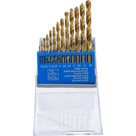 Jeu de Forets Hélicoïdaux HSS Nitrurés au Titane 1,5-6,5 mm - 13 pcs - Précision et Durabilité - D-Work