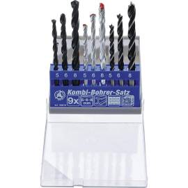 Ensemble de 9 Mèches Combinées 5-8 mm - Acier, Usage Polyvalent - BGS