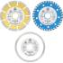 Jeu de 3 Disques de Coupe Diamant 115 mm - D.20 mm Perçage Frontal - Coupe Précise et Durable, Pro - D-Work