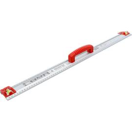 Règle de Coupage et de Marquage 750 mm - Poignée et Niveau à Bulle - Précision et Confort d Utilisation - D-Work