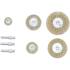 Jeu de Brosses à Fil d Acier 8 pcs - D.25 à 75 mm - Acier Résistant - Nettoyage et Décapage Efficace - D-Work