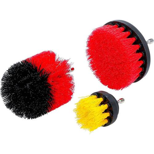 Jeu de Brosses pour Perceuses 3 Pièces - Acier, Polypropylène - Nettoyage Efficace et Polyvalent - BGS