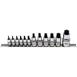 Jeu de Douilles et Embouts Extra Courts Profil T Torx T8-T60 - 12 pcs - Précision et Accessibilité - D-Work