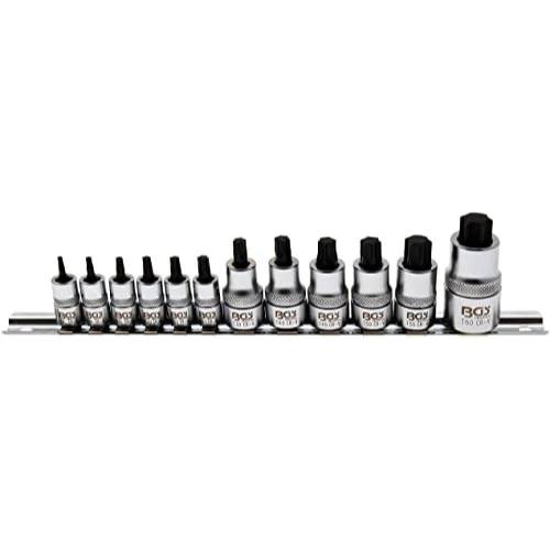 Jeu de Douilles et Embouts Extra Courts Profil T Torx T8-T60 - 12 pcs - Précision et Accessibilité - D-Work