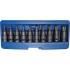 Jeu de Douilles et Embouts Choc 12,5 mm (1/2) Profil T Torx T20-T70 - 10 pcs - Précision et Robustesse - D-Work