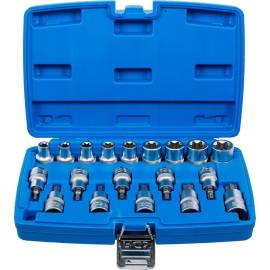 Jeu de Douilles et Embouts 12,5 mm (1/2 ) - Profil E et Torx - 19 Pièces - Polyvalence et Précision - BGS