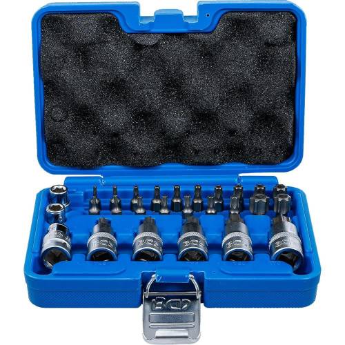 Jeu d Embouts et Douilles 12,5 mm (1/2 ) Profil T Torx - 27 Pièces - Polyvalent et Pratique - BGS