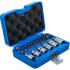 Jeu d Embouts et Douilles 12,5 mm (1/2) Profil T Torx - 27 pcs - Polyvalent et Pratique, Acier - D-Work