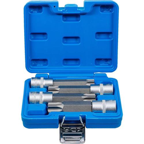 Jeu de Douilles et Embouts 12,5 mm (1/) Profil T Torx Percé - 4 pcs - Précision et Robustesse - D-Work