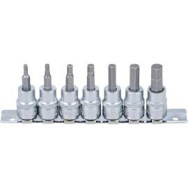 Jeu de Douilles et Embouts 7 Pièces - 10 mm (3/8 ), Six Pans Intérieurs 1/8 -3/8 - Acier Résistant - Polyvalence et Préci - BGS