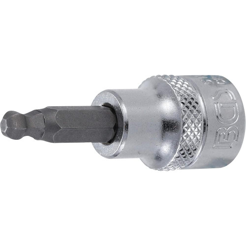 Douille à Embouts 10 mm (3/8 ) - Six Pans Intérieurs, Tête Sphérique 5 mm - Précision et Polyvalence - BGS