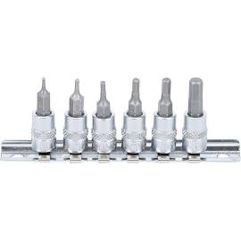 Jeu de Douilles et Embouts 6,3 mm (1/4) 1,5-6 mm - Six Pans Intérieurs - 6 pcs - Polyvalence et Précision - D-Work