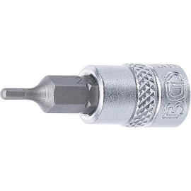 Douille à Embouts 6,3 mm (1/4) - Six Pans Intérieurs 2 mm - Précision et Robustesse, Chrome-Vanadium - D-Work