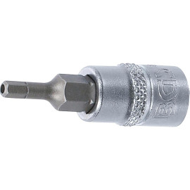 Douille à Embouts 1/4 6,3 mm - Six Pans Femelle avec Alésage 3 mm - - Précision et Robustesse - BGS