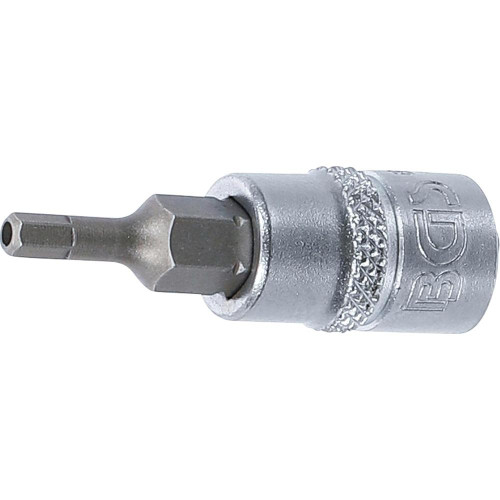 Douille à Embouts 1/4 6,3 mm - Six Pans Femelle avec Alésage 3 mm - - Précision et Robustesse - BGS