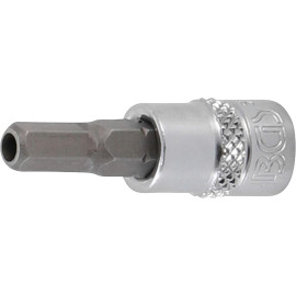 Douille à Embouts 1/4 - Empreinte Carré Femelle 6,3 mm, Six Pans Femelle 5 mm - Précision et Robustesse - BGS