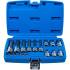 Jeu de Douilles et Embouts 18 pcs - 6,3 mm (1/4) 12,5 mm (1/2), Denture Multiple Intérieure XZN - Polyvalence et Pr - D-Work
