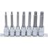 Jeu de Douilles et Embouts 12,5 mm (1/2 ) - Denture Multiple Intérieure XZN M5-M14 - 7 Pièces, Précision et Polyvalence - BGS