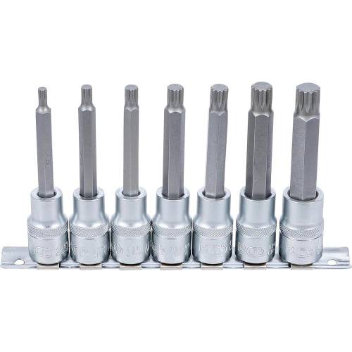 Jeu de Douilles et Embouts 12,5 mm (1/2) - Denture Multiple Intérieure XZN M5-M14 - 7 pcs, Précision et Polyvalence - D-Work