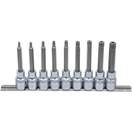 Jeu de Douilles 12,5 mm (1/2 ) Profil T Torx - 9 Pièces - Acier Résistant et Précis - - BGS