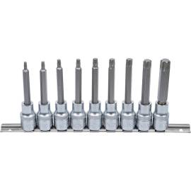 Jeu de Douilles et Embouts 9 pcs - Carré Femelle 12,5 mm (1/2), Profil Torx - Polyvalent et Pratique - D-Work