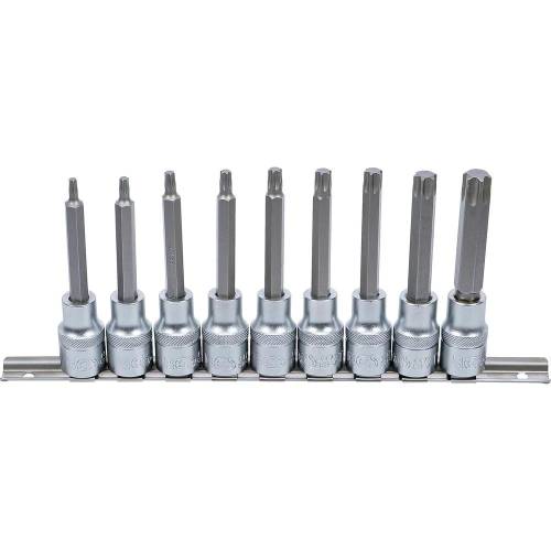 Jeu de Douilles et Embouts 9 pcs - Carré Femelle 12,5 mm (1/2), Profil Torx - Polyvalent et Pratique - D-Work