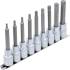 Jeu de Douilles et Embouts 9 pcs - Carré Femelle 12,5 mm (1/2), Profil Torx - Polyvalent et Pratique - D-Work