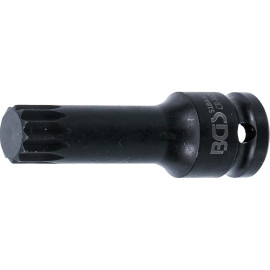 Douille à Embouts Choc 78 mm - 12,5 mm (1/2 ), Denture Multiple Intérieure XZN - Résistante et Précise - BGS