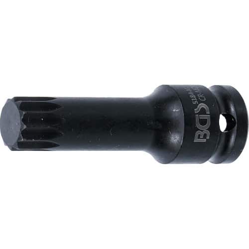 Douille à Embouts Choc 78 mm - 12,5 mm (1/2 ), Denture Multiple Intérieure XZN - Résistante et Précise - BGS