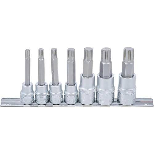 Jeu de Douilles et Embouts 7 Pièces - Profil Cannelé M6-M14 - 10 mm (3/8 ) et 12,5 mm (1/2 ) - , Précision et Polyvalence - BGS