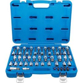 Jeu de Douilles et Embouts 12,5 mm (1/2), 8 mm (5/16) - 49 pcs - Acier Résistant et Polyvalent - D-Work