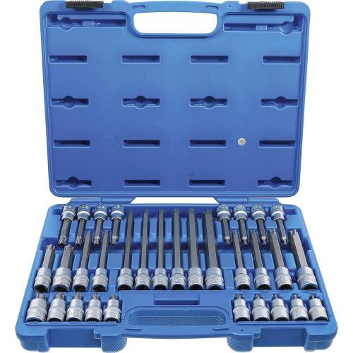 Jeu de Douilles et Embouts 12,5 mm (1/2 ) - Profil TPS Torx Plus Percé TPS20-TPS70 - 32 Pièces, Haute Précision et Durabil - BGS