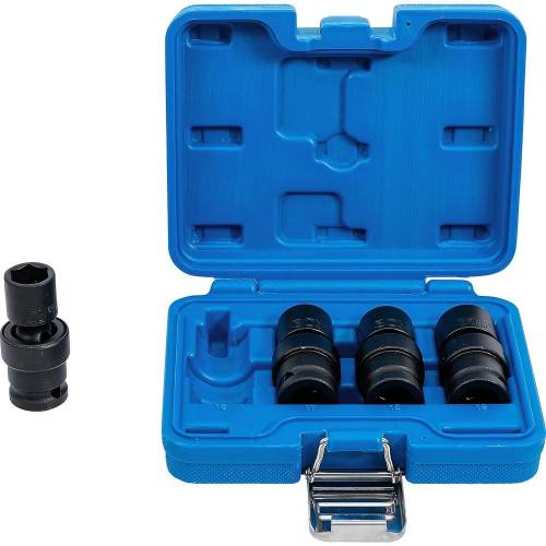Jeu de Douilles à Rotule Choc 12,5 mm (1/2) - Résistance et Précision, Acier, Zones Difficiles - D-Work