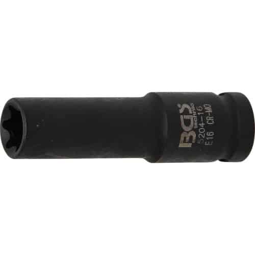 Douille à Choc Longue Profil E 12,5 mm (1/2 ) E16 Résistante et Précise - BGS
