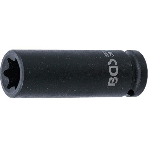 Douille à Choc Longue Profil E 12,5 mm (1/2) E20 - Résistante et Précise, Acier, Zones Difficiles - D-Work