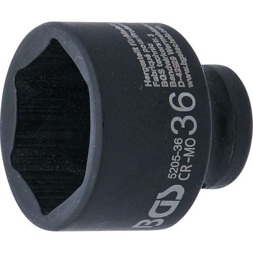 Douille à Choc Six Pans 12,5 mm (1/2 ) 36 mm - Acier Résistant - Usage Professionnel - BGS