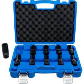 Jeu de Douilles à Choc Longues Six Pans 12,5 mm (1/2) 10-24 mm - 10 pcs - Résistantes et Pratiques pour Usage Professi - D-Work