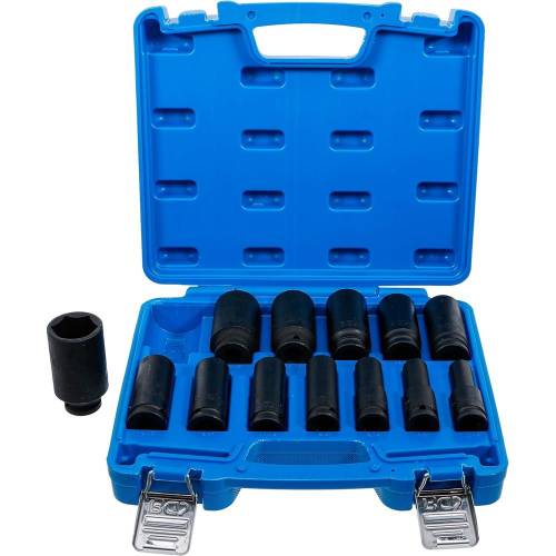 Jeu de Douilles à Choc Longues Six Pans 1/2 - 13 pcs - Acier Résistant - Performance et Durabilité - D-Work