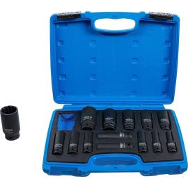 Jeu de Douilles à Choc Gear Lock 1/2 10-32 mm - 14 Pièces - Résistant et Pratique - BGS