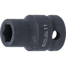 Douille à Choc Six Pans 12,5 mm (1/2 ) - 11 mm - Acier Résistant - Usage Professionnel - BGS