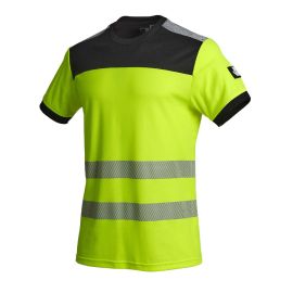T-Shirt de Travail Haute Visibilité Sunny - Taille L - Jaune Fluo - Résistant et Confortable - NINE WORTHS
