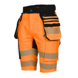 Bermuda de Travail Haute Visibilité Gala - Taille 56 - Orange Fluo - Résistant et Confortable - NINE WORTHS