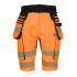 Bermuda HV de Travail Taille 38 – Orange Fluo – Haute Visibilité – Confort et Sécurité - NINE WORTHS